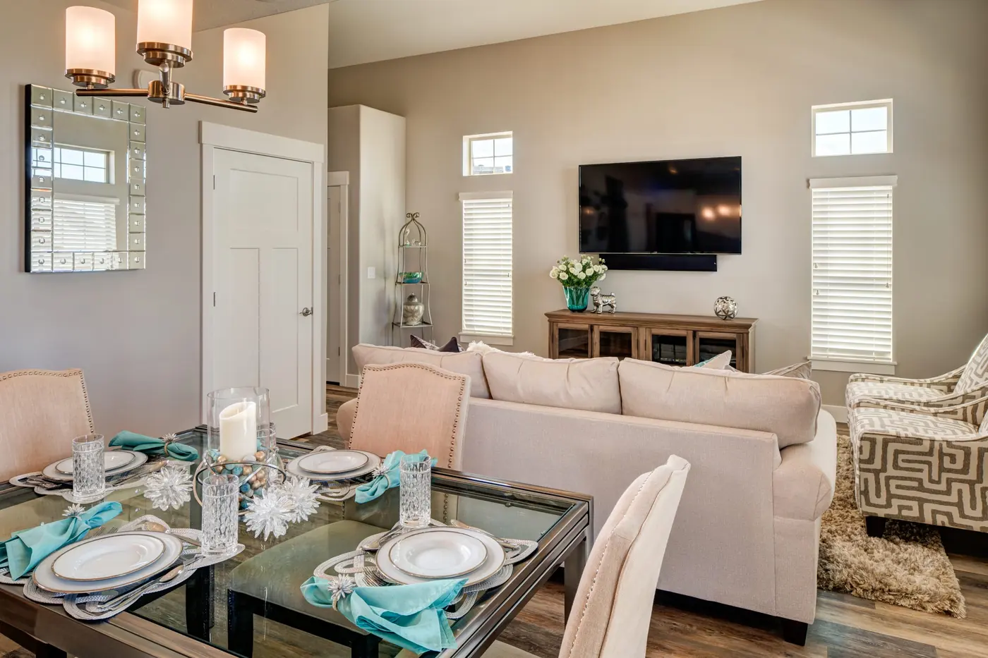 Dining and living area