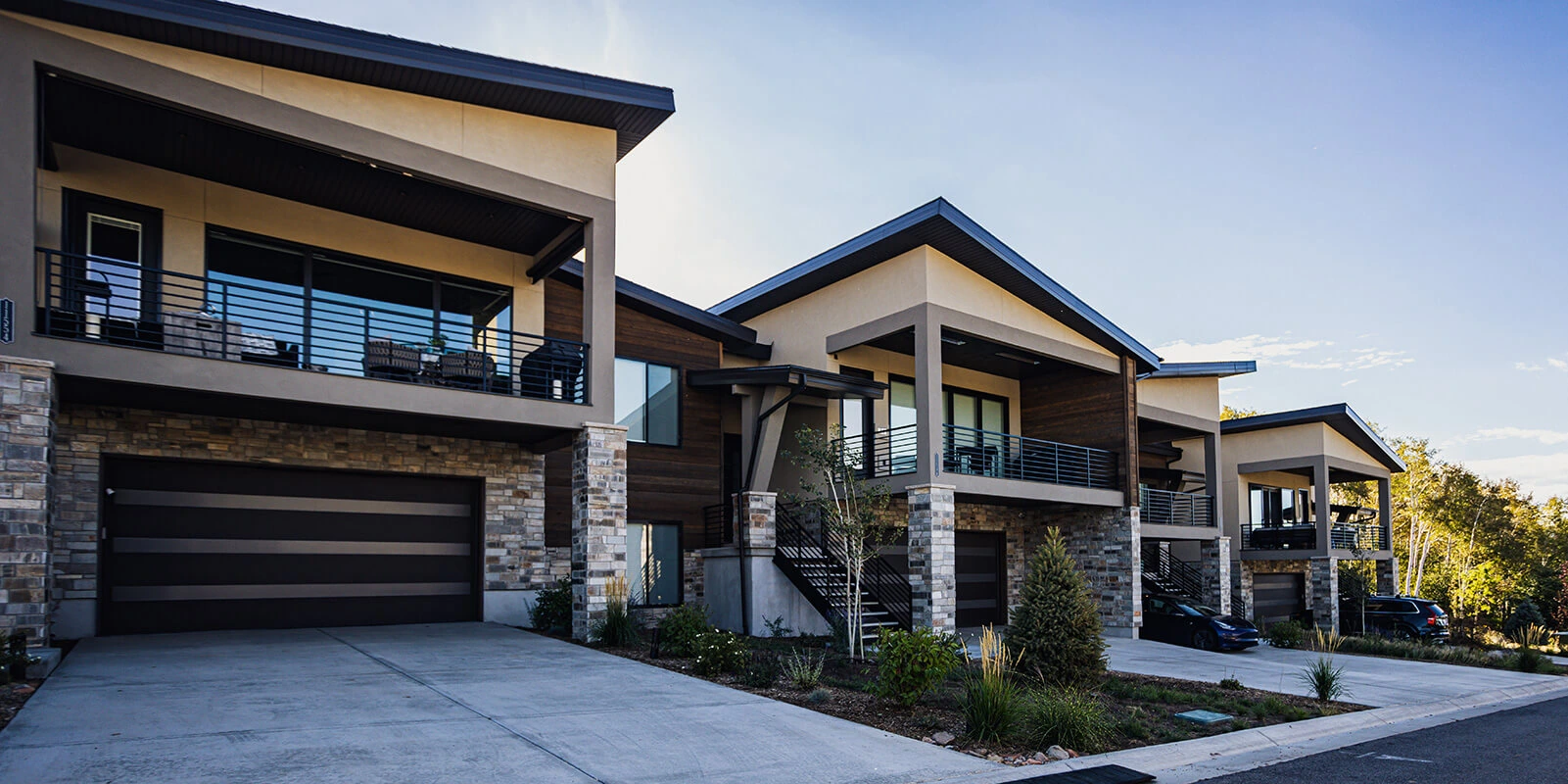 Shoreline Phase II townhomes in a fourplex building